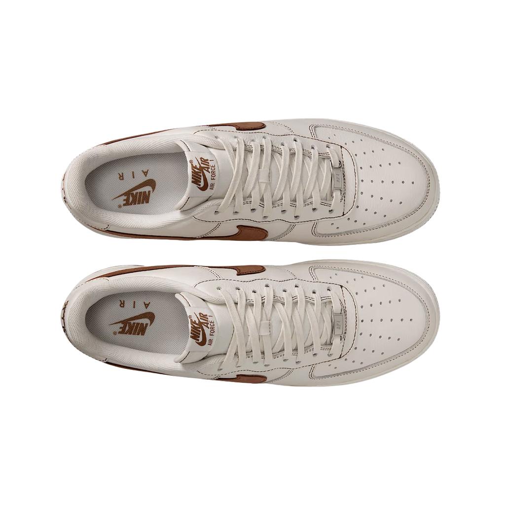 Nike Air Force 1 07 LV8 Ivory Saddle Brown Unisex Sneakers Cream HQ2037-101