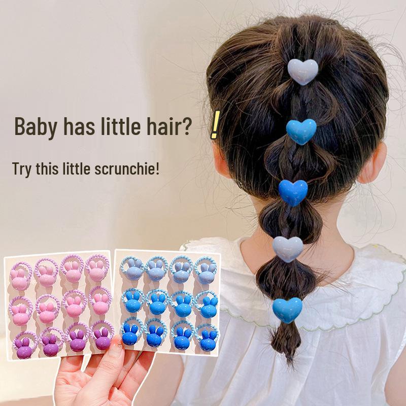 2024 Kid-Friendly Hair Accessories Set - Elastic Cartoon Hair Ties & Ropes for Girls, No-Pain Design