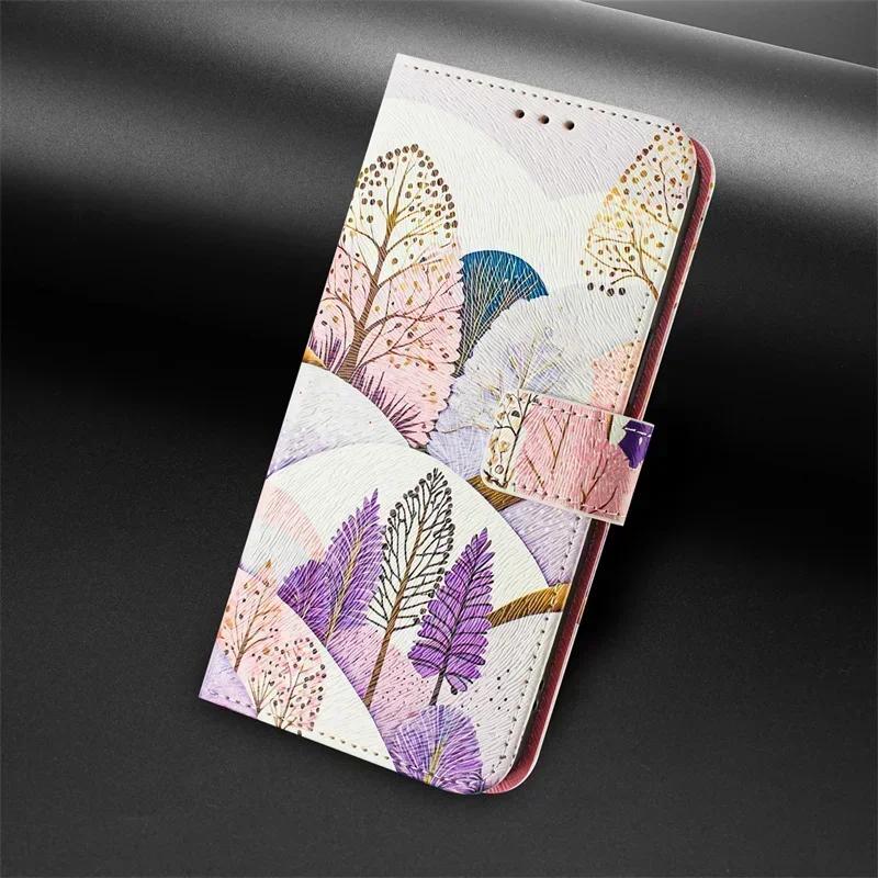Pixel 9 Etui for Google Pixel 9 Pro XL Flip Funda Google Pixel 8a 7a 6a 8 Pro 5a 4a 5G Painted Pattern Leather Wallet Phone Case