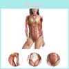 Body Tissue Print Triangle Swimsuit For Women High Elastic Fashionable Pool Wear