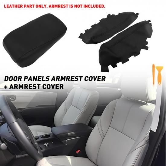 Fits For Toyota 2013-2018 Avalon Panel Cover Console Lid Armrest & Door Black