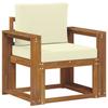 Maison Exclusive - Canapé d’extérieur Bois d'acacia massif et polyester Naturel
