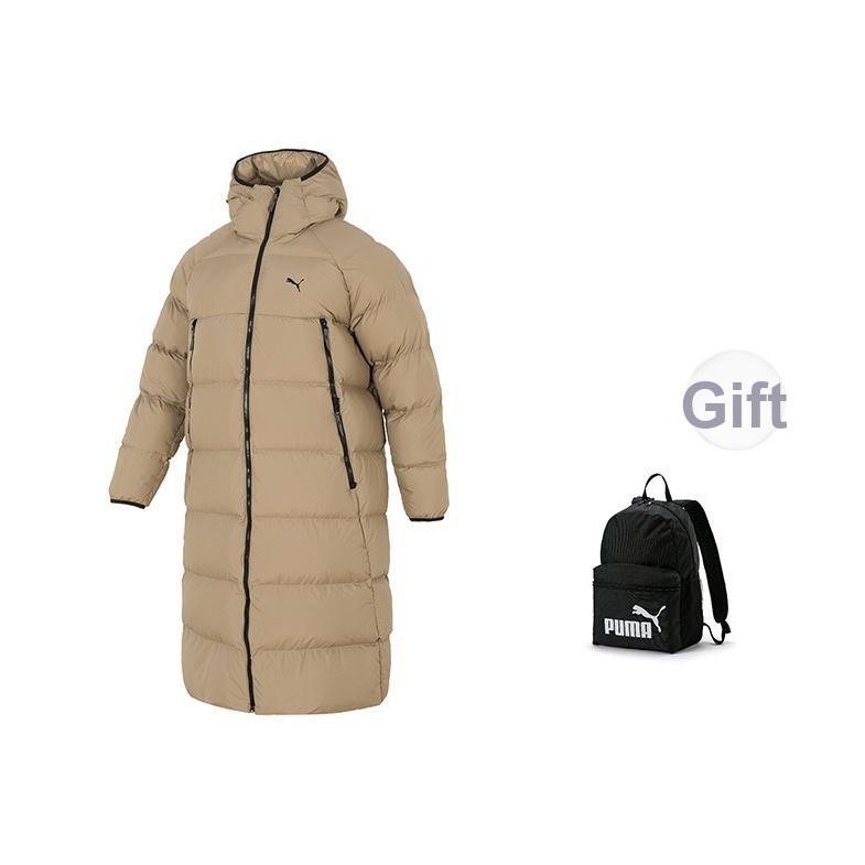 Puma Sportstyle Series Down Outerwear Warmcell Loose Fit Hooded Zip Comfortable Puffer Jacket Men Outerwear Oak-Brown 684116-67