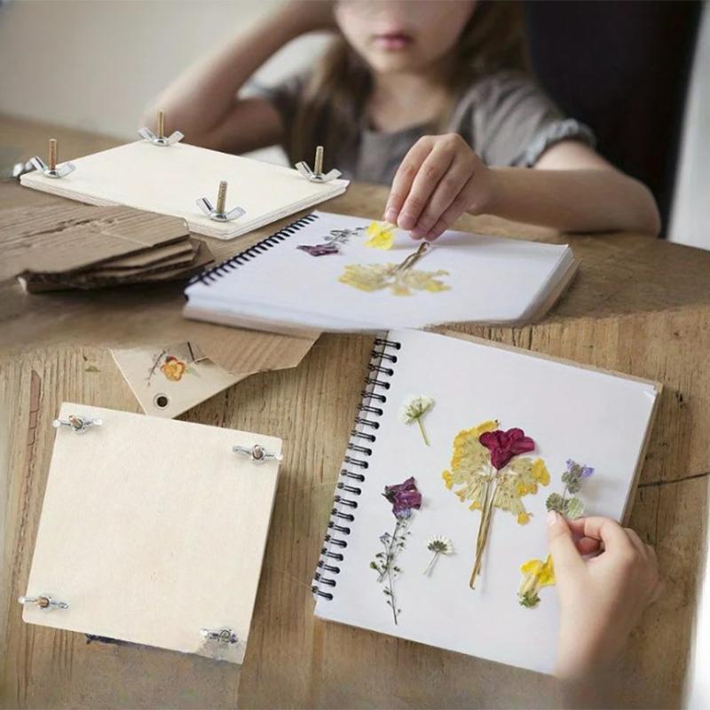 

Деревянный набор для прессования цветов 4x4 дюйма Набор для сохранения растений и листьев для изготовления образцов Набор для прессования сухих цветов Сделай сам Ремесло Образовательный 10cm