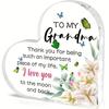 2D Flat, 1pc Heart-Shaped Acrylic Desktop Decor - Elegant Floral And Butterfly Design with Inspirational Quote, No Electricity Needed, Perfect Gift Fo