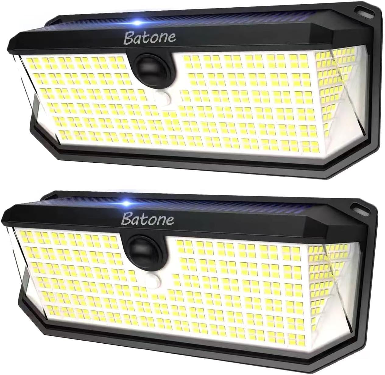 

Batone Outdoor Solar Sensor Light, 2 Lights, 5000LM, 3200mAh, High-Sensitivity Solar-Powered, Automatic Turn-On, No Electricity Costs, Energy-Saving,