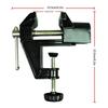 360 Degree Rotation Mini Table Clamp Portable Work Bench Vise Small Vice Holder For Sanding Grinding Detailing Drilling Jewelry