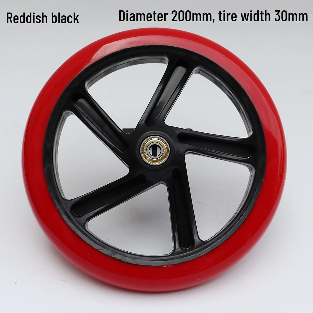 7-8 Inch PU Rubber Universal Silent Wheels for Scooters, Shopping Carts, and Wheelchairs