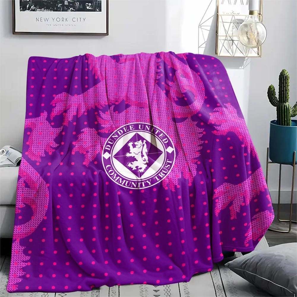 

FC Dundee United pattern Flannel Blanket, High quality Comfortable for All Seasons, Home Decor, Warmth and Comfort, Perfect for Gifts. 80cm x 120cm