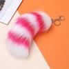 Plush Foxes Tail Keychain Soft And Cute Accessory Plush Keyring Decors For Bags Keys Or Home Decors 18cm Long