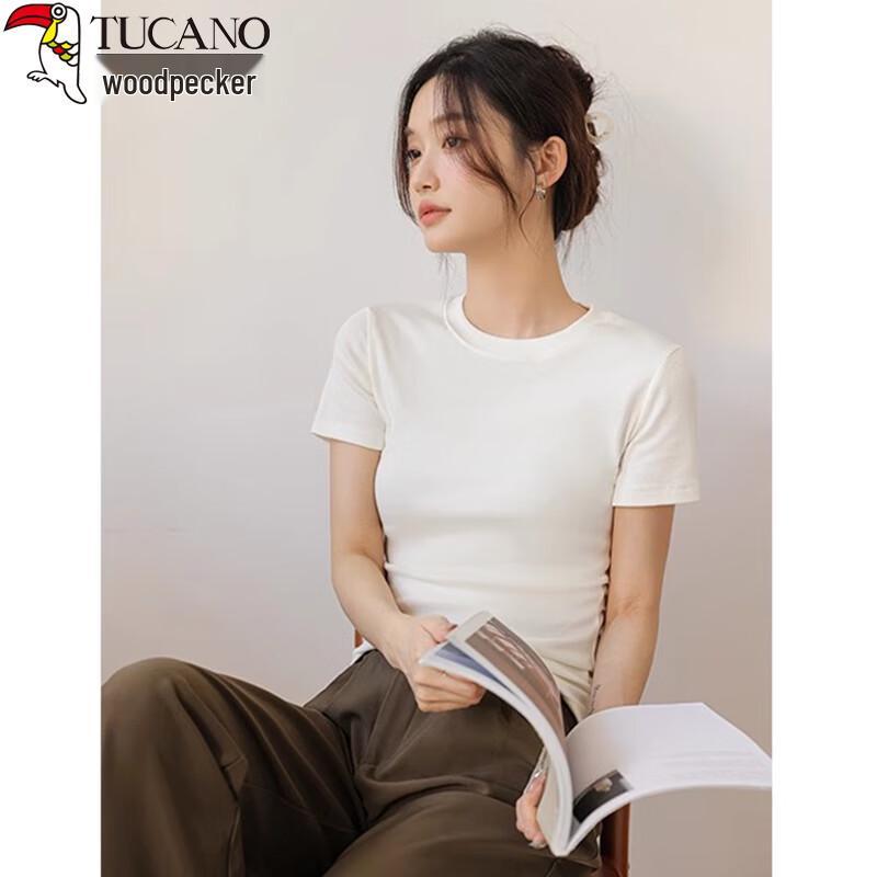 Woodpecker Women's Short Sleeve Slim Fit Round Neck T-shirt