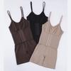 Spaghetti Strap Front Hook Buckle Full Body Tummy Control Slimming Shapewear Bodysuit