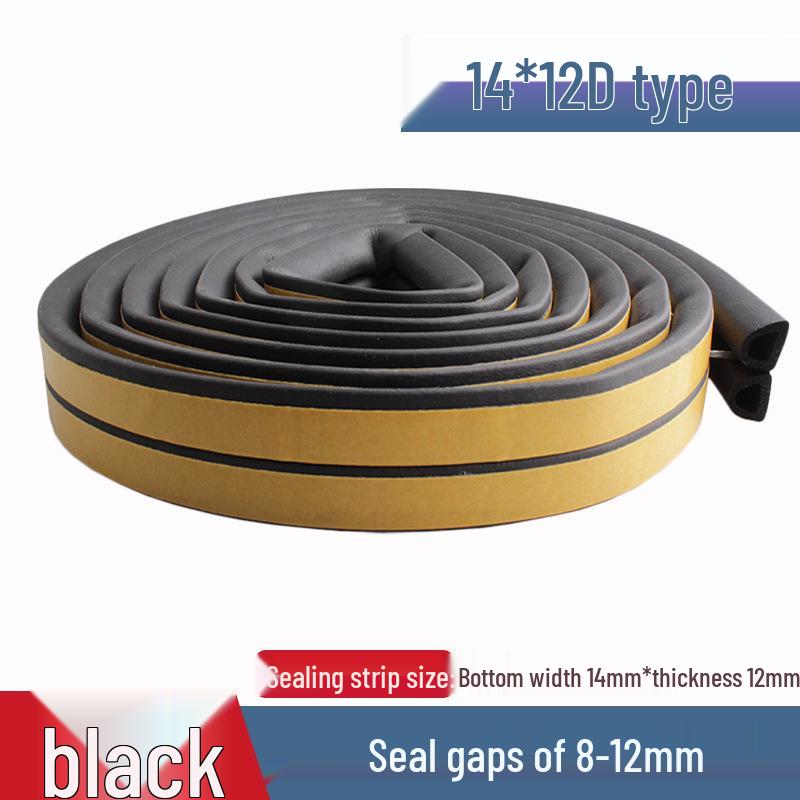 Self-Adhesive Weatherproof Door & Window Foam Seal Strip - 6m, Soundproof & Insulating