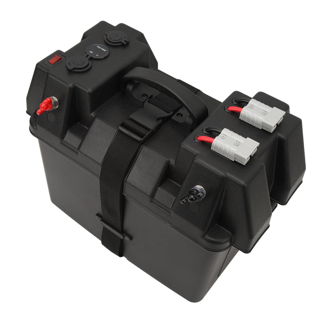 Car Battery Box Portable 5V 1A 2.1A USB Interface 12V 20A Cigarette Lighter for RV Camper And Trailer Batteries