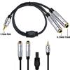 3.5mm to Dual 6.35mm Stereo Cable 1/8 Mini Jack to 2x6.35mm Y Splitter Adapter