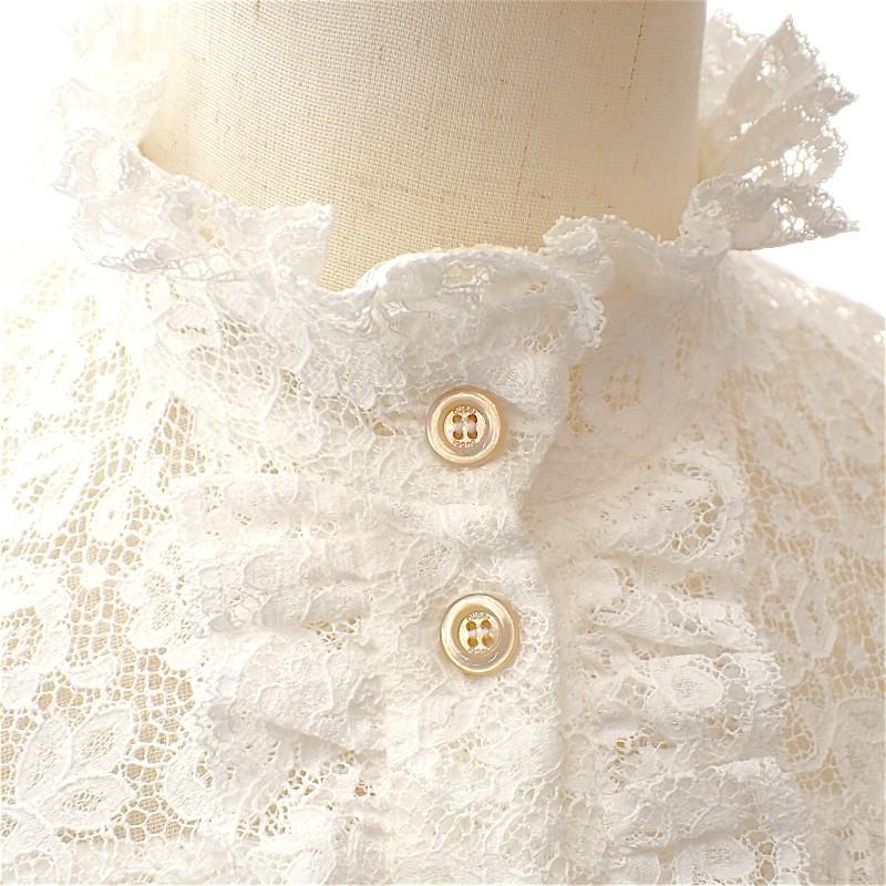 Gucci 42 Long Sleeve Shirt white/White cotton/Nylon Women