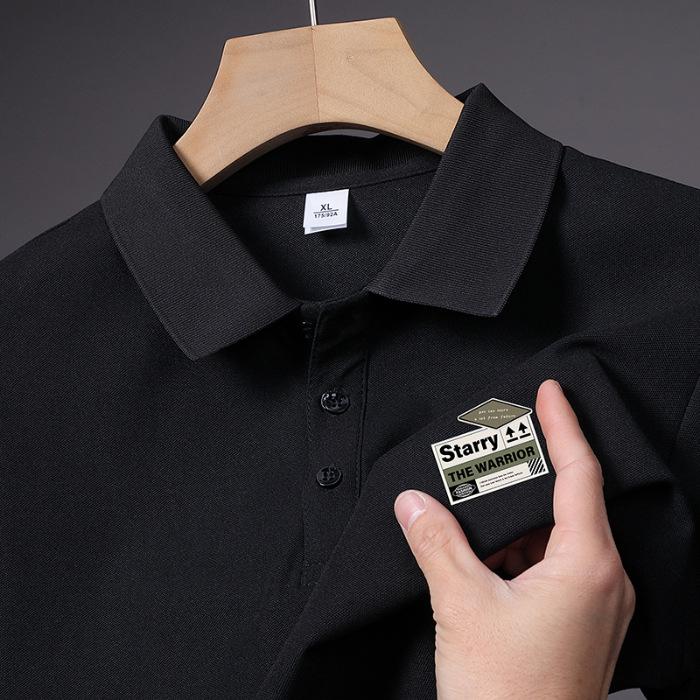 Latest Summer T-shirt Relaxed Fit Trendy Lapel Short-sleeved POLO Top T-shirt