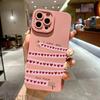 Pink Heart Sausage Dog Pattern Phone Case for Samsung Galaxy S25 Ultra S24 Plus S20 S21 S22 S23 FE A15 A35 A54 A55 Cover