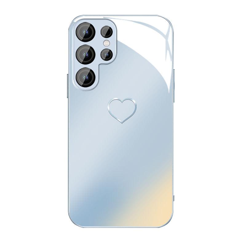 Love Is Suitable for Samsung S24ULTRA Mobile Phone Case S23 Girls S22 Metal A52 Full Inclusive S23FE Glass Case