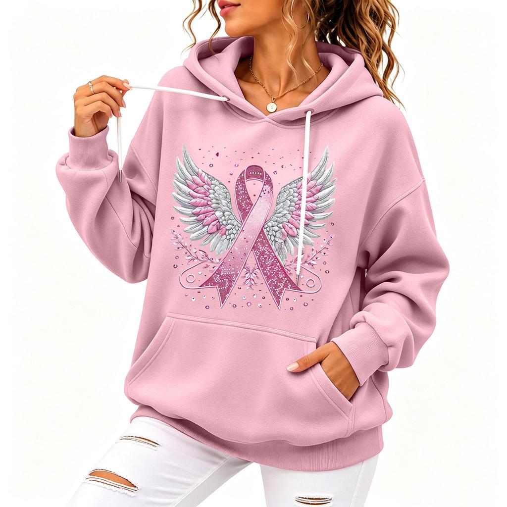 Women's Fashion Hoodie Loose Fit Printed Casual Sweatshirt Top