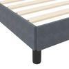 Box Spring Bed with Mattress Dark Gray 120 x 190 cm Fabric