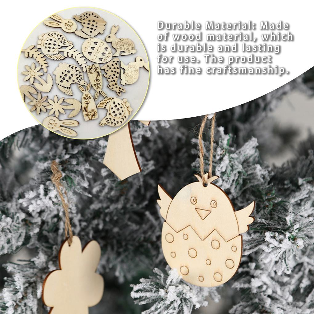 1 Set Wood Slice Lovely Hanging Ornaments Holiday Party Decorations Embellishments Slices for Home Tree Yards Home Wall