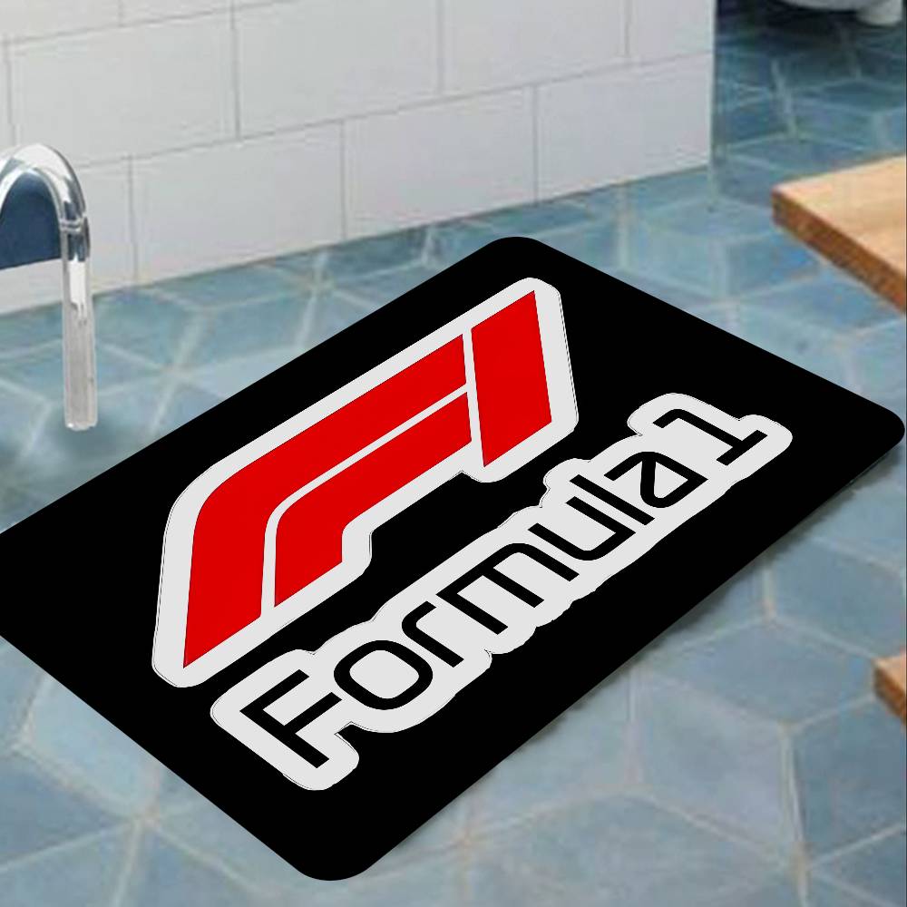 

F-F1S F-Формула 1 ЛОГО Коврик для пола Противоскользящий Впитывающий воду Длинная полоса Подушка Коврик для спальни Alfombra 40x60 cm
