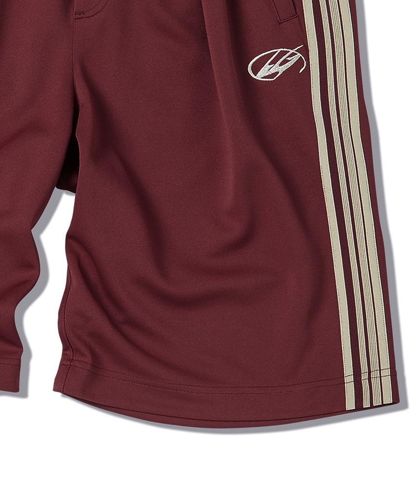 TRAVEL Jersey Track Bermuda Shorts Burgundy