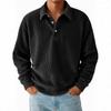 Autumn Winter Men's Retro Polos Casual Corduroy Solid Striped Long Sleeve Polo Shirt Men Business Tops