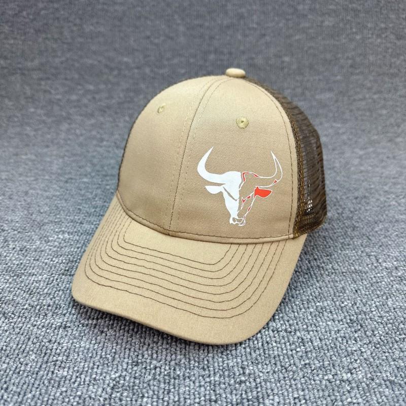 Unisex Printed Bull Mesh Baseball Cap Sun Protection Breathable Adjustable Hat Outdoor