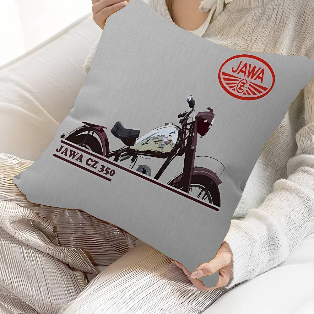 J-Jawas motorcycle logo printed Pillow Cover for Bedroom Room and Living Room Sofa Decorative Cushion Cover