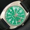 VINTAGE SEIKO 5 AUTOMATIC JAPAN MENS GREEN COLOR DIAL WATCH A709356-1