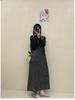 Plus Size Korean Casual Sleeveless Knitted Dress