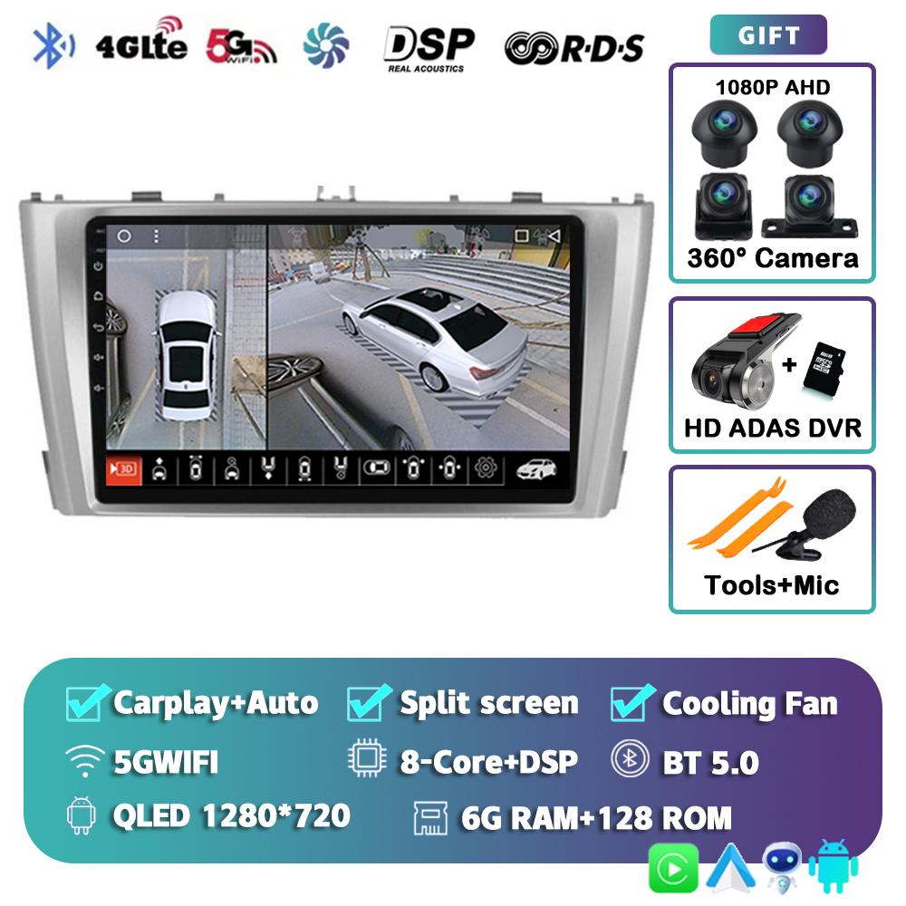 Android 14 Carplay Auto Radio Auto Pentru Toyota Avensis T27 2009 2010 2011 2012-2015 Navigație GPS Player Multimedia DSP Stereo 4G