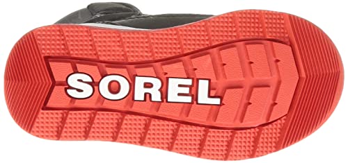 Sorel Kids Whitney II Strap Waterproof Boots NC3919, Size 15.0cm, Jet and Poppy Red