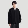 HERBEL Men's Wool-Silk Blend Short Overcoat