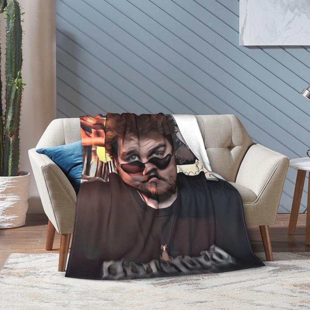 Drachenlord Poster Rainer Winkler Blanket Flannel Print Superstar Portable Thin Throw Blanket for Bedroom