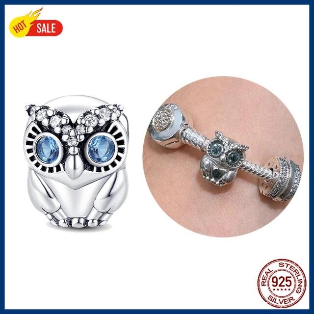 100% 925 Sterling Silver Firefly Charms Evil Eye Air Balloon Blue Charms FitNew Original Bracelet DIY Jewelry Making