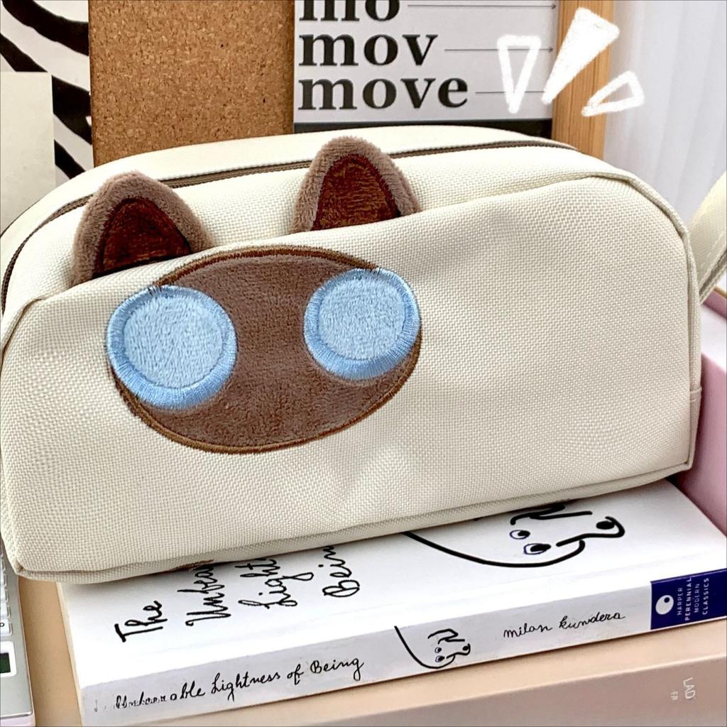 Cute Cartoon Pencil Case - Large Capacity Makeup Bag for School Stationery, Kawaii Cosmetics Organizer, Girls Boys Gift