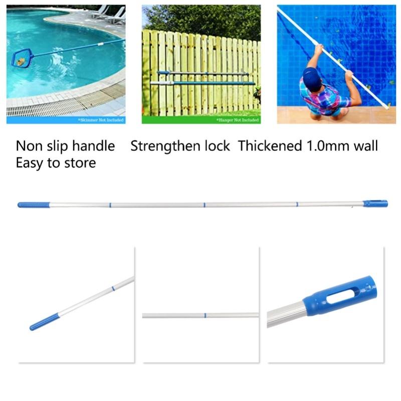 4 Section Aluminium Telescopic Pole 1.6 Meter Swimming Pool Pole Pool Cleaning Accessories For Skimmer Nets Vacuum Heads