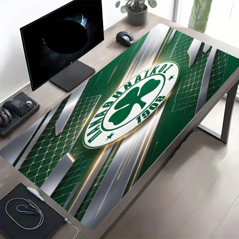 Panathinaikos FC Print Mouse Pad, Anti‑Slip Desktop keyboard Mat, for PC Laptop Gaming Working Daily Use, Cool Festival Birthday Gift