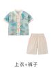 Children, Performance Clothes, Kindergarten Dance Costumes, Landscape Painting, Short-Sleeved Girls' Pleated Skirts