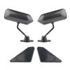Specchietto Retrovisore Auto Stile F1 Universale Fibra di Carbonio Auto Specchietto Retrovisore Blu Carbonio Racing Vetro Laterale Grandangolare Staffa Metallica