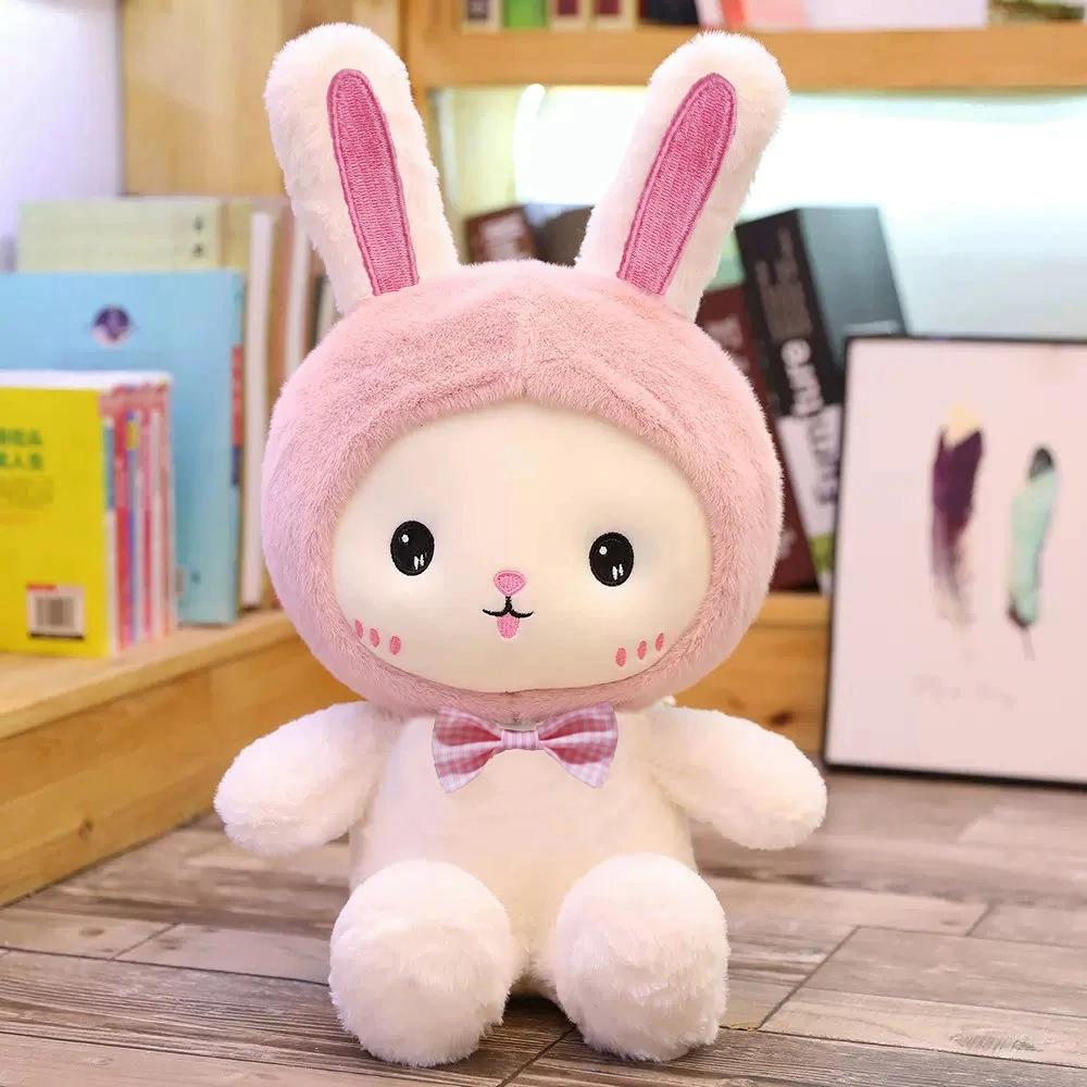 

25 см Две плюшевые игрушки Дети Милый кролик и медведь Сон Милая мультяшная плюшевая игрушка Кукла-животное Детские подарки на день рождения 25CM