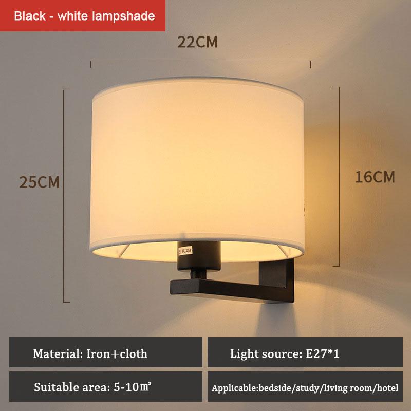 New Hotel Bedside Lamp Reading Lamp Chinese Style Living Room Bedroom Hallway Staircase Wall Lamp Warm Cloth Cover Wall Light