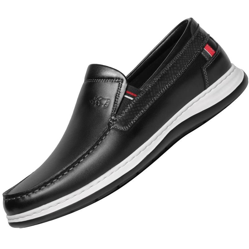 VOLO Rhino Men s Breathable Slip-On Business Casual Leather Shoes EU 40