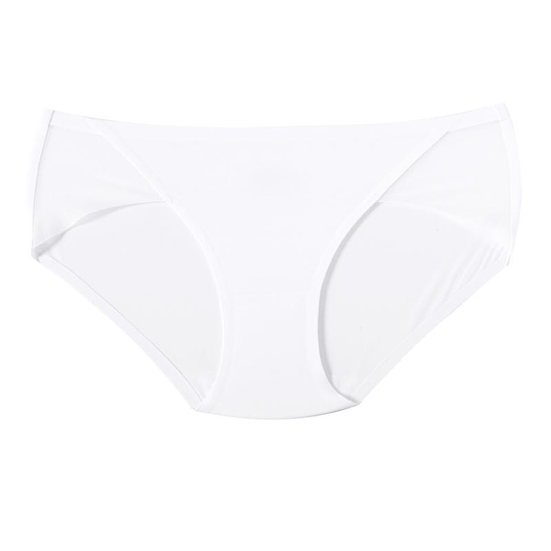 CINOON Sexy dámské kalhotky Ledové hedvábné bezešvé spodní prádlo síťované patchworkové spodky Pohodlné kalhotky do středního pasu