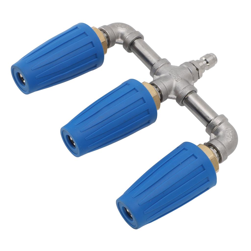 Triple Turbo Nozzle 1 4 Inch Quick Plug 4000PSI Rotating Pressure Washer Nozzle for Garden Car Road Cleaning