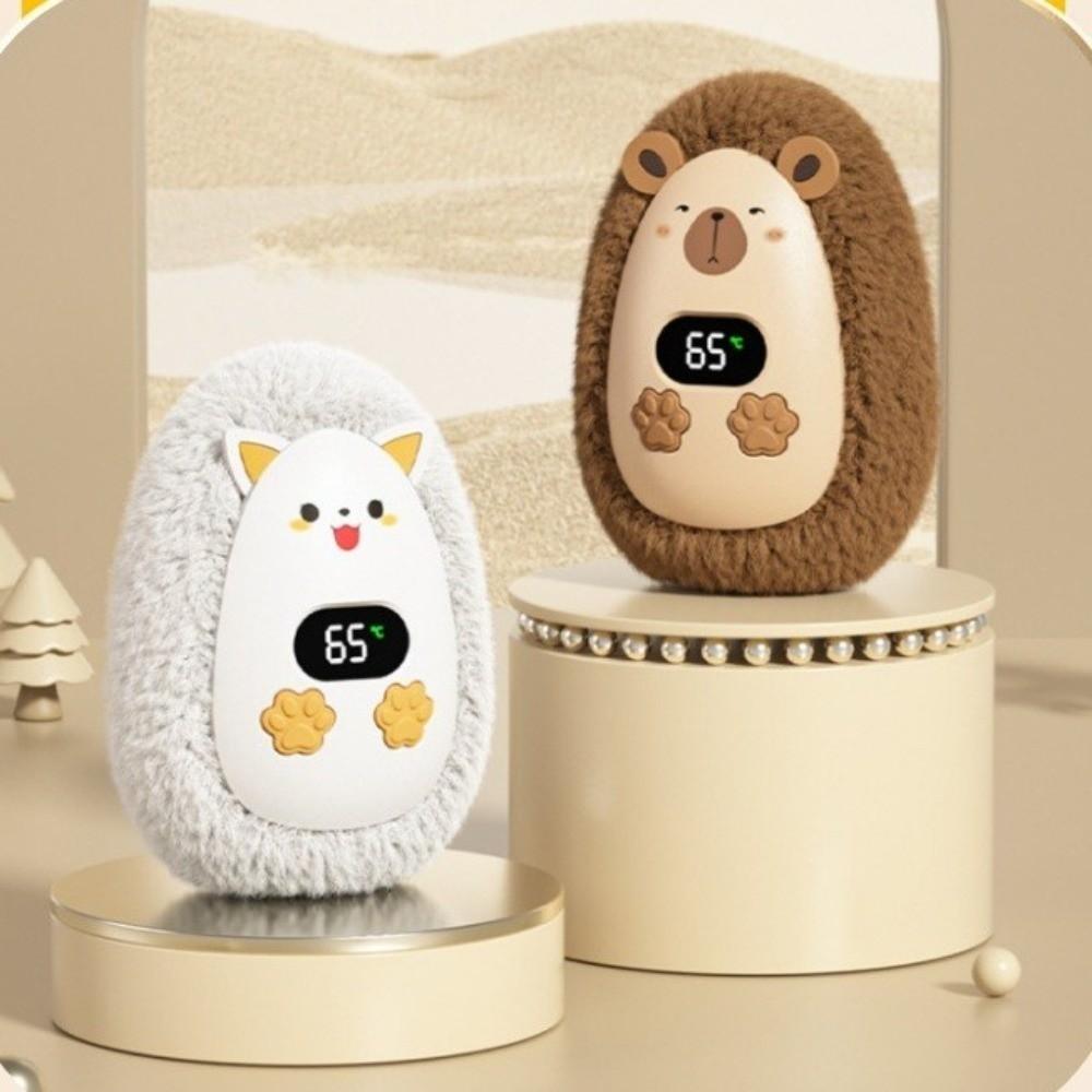 Digital Display Plush Hand Warmer Adjustable 3 Temperature Pocket Heater  Indoor Use