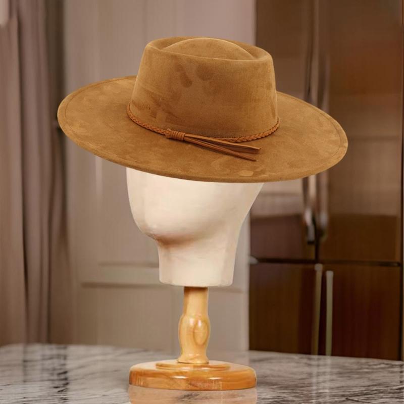 Klassieke Homburg Tophoed Panama Hoed Cadeau voor Vriend Tophoed Gevlochten Riem Kostuum voor Buitenbijeenkomsten
